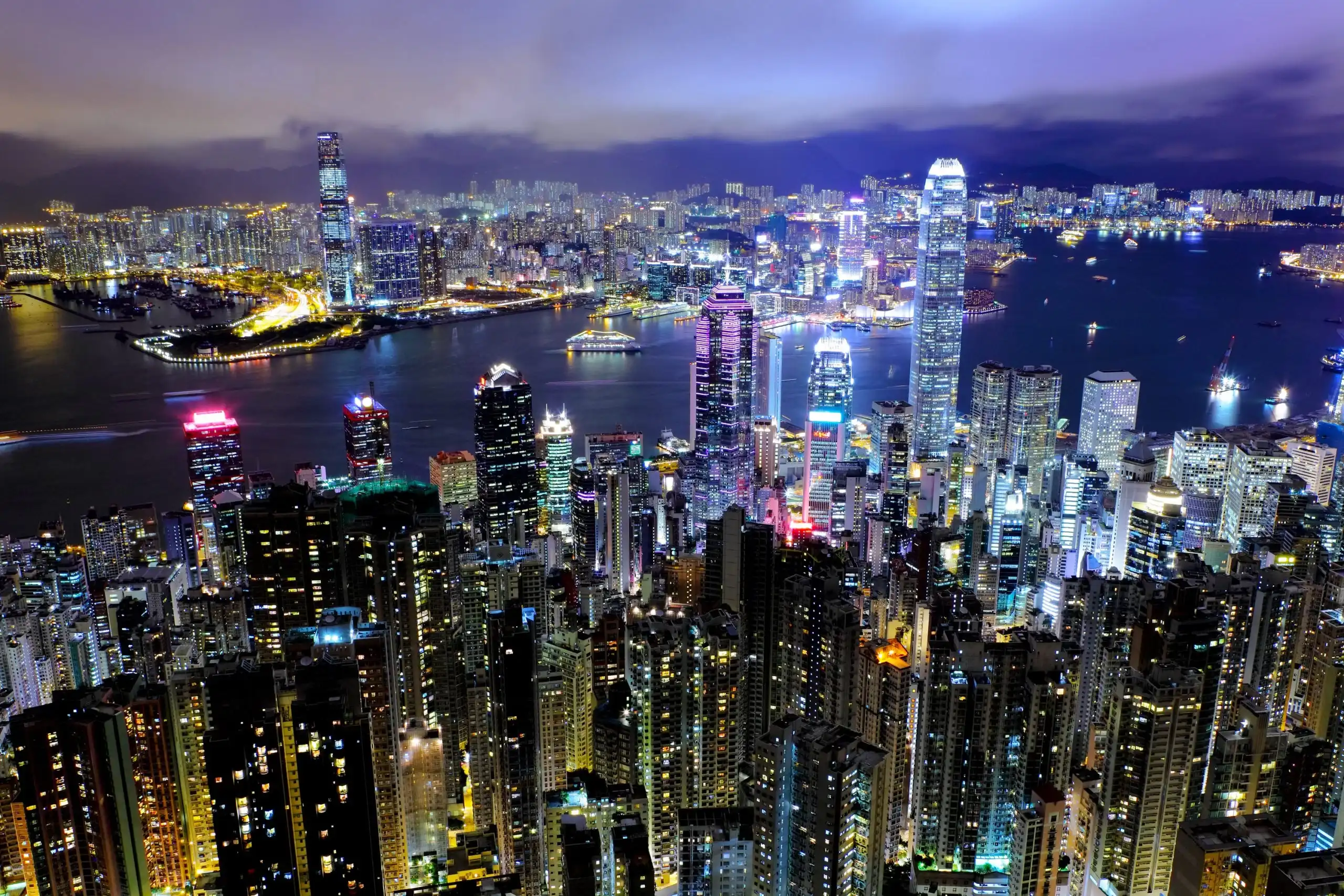 hong kong night view